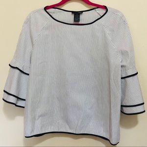 AQUA women’s top blouse bellsleeve size M